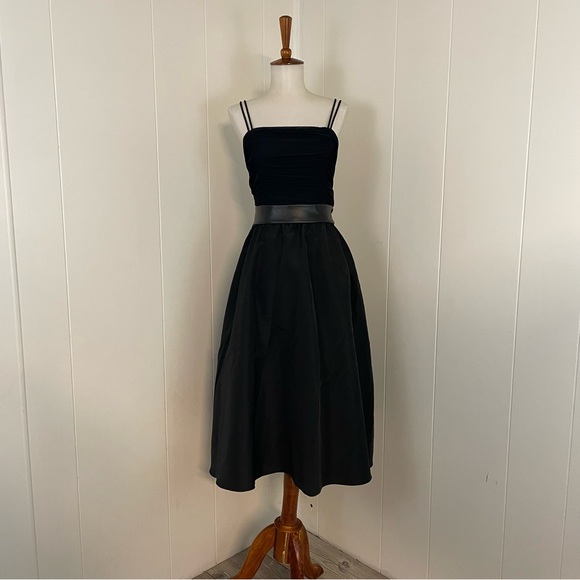 Vintage Puff Sleeve Crop Jacket with Sleeveless A-Line Dress - Picture 2 of 14